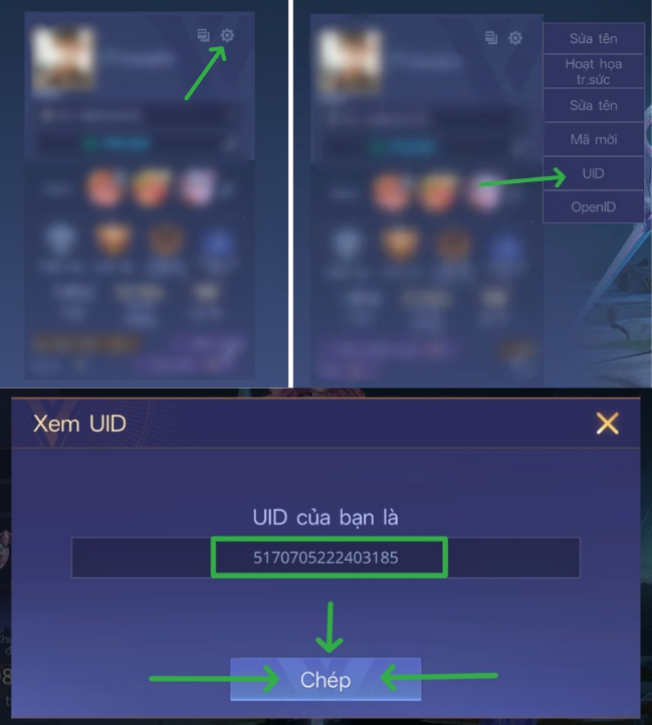 Hướng dẫn lấy UID Liên Quân